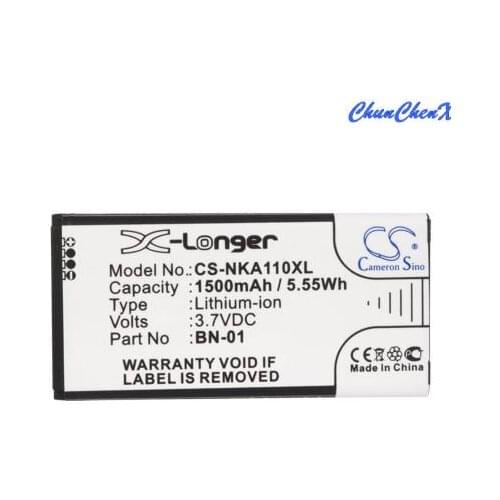 Cameron Sino 1500mAh Battery BN-01 for Nokia A110, Normandy, RM-1053, RM-980, X, X Dual SIM, X Plus, X