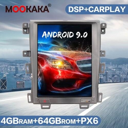 Tesla Style Screen Android 9.0 64GB Car Radio GPS Navigation For Ford EDGE 2007-2014 Auto Stereo Multimedia Player Head Unit PX6