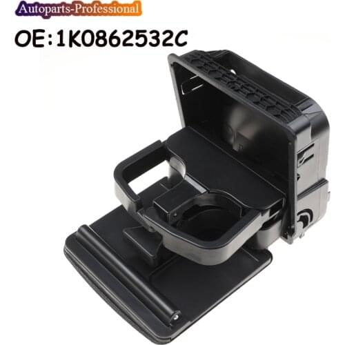 Car Folding Center Console Rear Cup Holder For Volkswagen Golf 5 6 Black 1K0862532 / 1KD862533