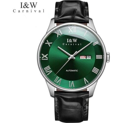 CARNIVAL Top Brand Fashion Automatic Business Watch Man Luxury Waterproof Calendar Dress Mechanical Wristwatch Relogio Masculino