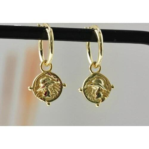 E Jewelry 925 Sterling Silver Golden Earring for Women Party Elegant Fine Design Jewelry Gifts New 2020