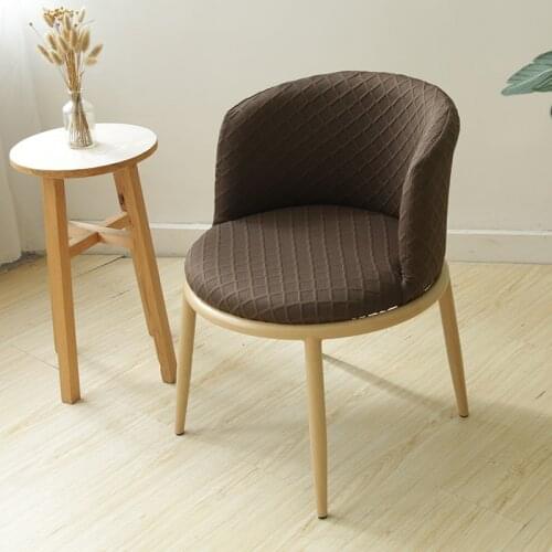 Dining Chair Cover Lingge Spandex Elastic Chair Slipcover Case for Chair Office Wedding Dining Room kitchen Milk Tea Seat Cover