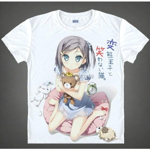 Hot Sale Hentai Prince Stony Cat Azusa Azuki anime heat transfers permanently heat-transferred to T-shirts Cosplay for christmas