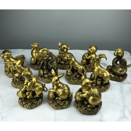 China seiko brass twelve zodiac crafts statue