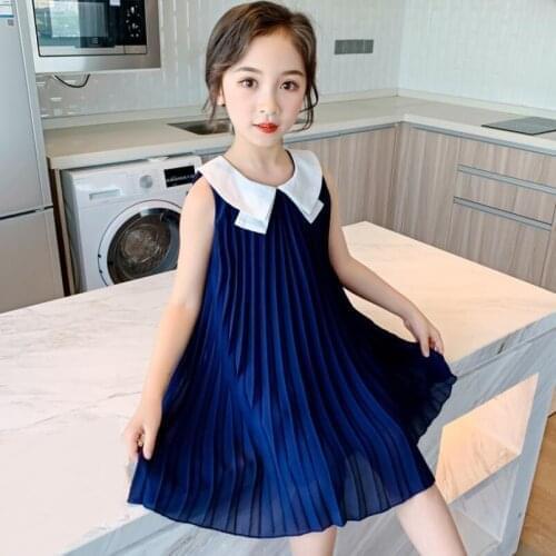 2020 Summer School Girls Dress Sleeveless Children Vestidos Baby Toddler Girl Clothes Kids Party Birthday Dresses For Girls