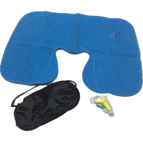 Travel Essential Fashion Multifunction Inflatable Pillow Patch Earplug