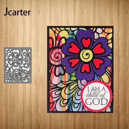 New Metal Cutting Dies Rectangle Hollow Heart for Scrapbooking Shape Stencil Craft Paper Knife Mould Blade Punch Card Make Decor