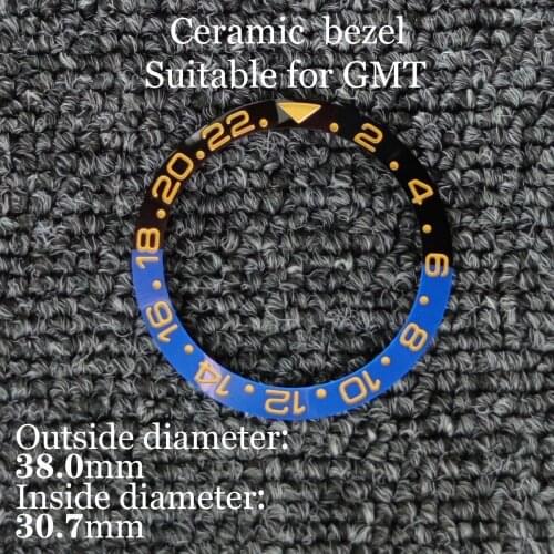 38mm 2021 New Style Advanced Engraved Ceramic Bezel Suitable For 40mm Case Accessories