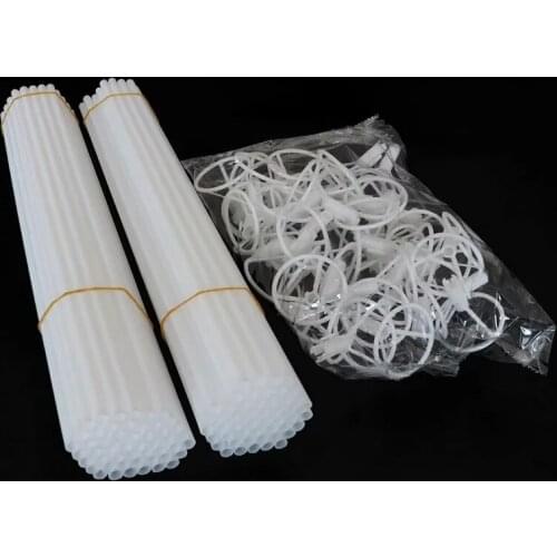 Wholesale 50pcs 40cm Foil Balloon Sticks White PVC Rods for Balloons Holder Sticks with Cup foil balloons Decoration Accessories