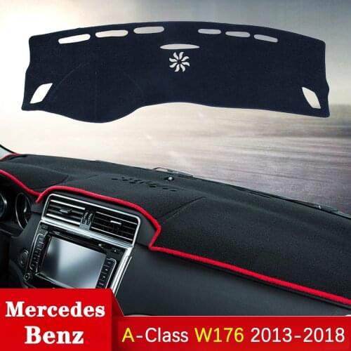 For Mercedes Benz A-Class W176 Anti-Slip Mat Dashboard Cover Pad Sunshade Dashmat Carpet Accessories A-Klasse A160 A180 A200 A45