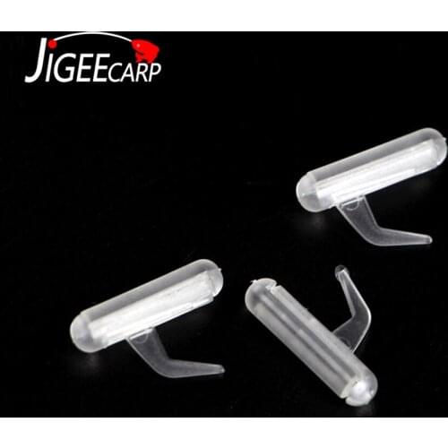 JIGEECARP 20PCS European Carp Fishing Clear Small Plastic Hose Fittings Freshwater Fishing Tackle Accessories Length 20mm