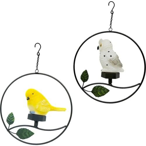 Simulation Bird Owl Solar Light LED Hanging Lamp IP65 Outdoor Courtyard Path Yard Garden Landscape Lamp