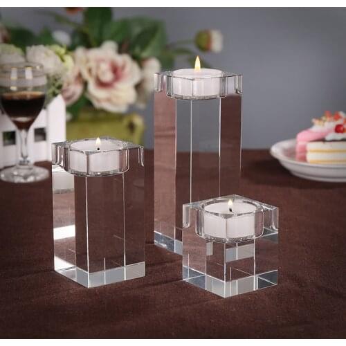 Three Dreamers Decorative Glass Candlesticks