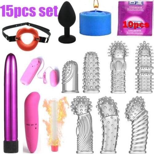 Sex Toys For Women G Spot Dildo Vibratorn dildo Butt Anal Plug Penis Cover Slave Games Handcuffs for Sex Whip Bdsm Set