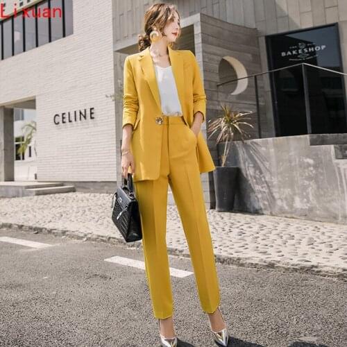 Professional clothes for women work suits for women women pants suits plus size two piece pants women jacket and pants set