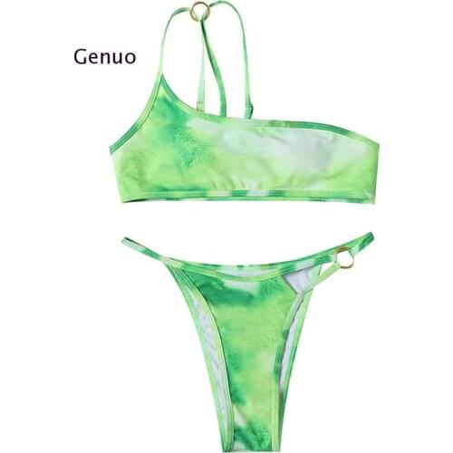 2021 New Arrival Women Swimwear Gradient Color Maillot De Bain Sexy Bikini Push Up Summer Bathing Suit Female Swimsuit