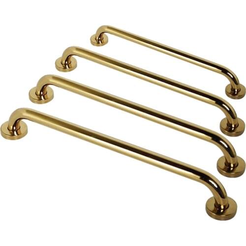 Gold Grab Bar Bathroom Stainless Steel Hand Grip Screws Mounted Tub Handle