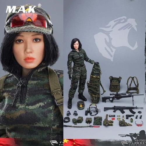 1/6 Scale FS-73021 Female Solider Sniper Action Figure CHINESE SNOW LEOPARO COMMANDO UNIT Model for Fans Holiday Gifts