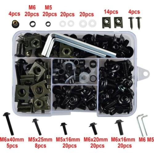 177PCS Motorcycle Fairing Bolts Kit Aluminum Fastener Clips Screw For Honda CBR600RR CBR900RR CBR1000RR CBR1100 Auto Accessories
