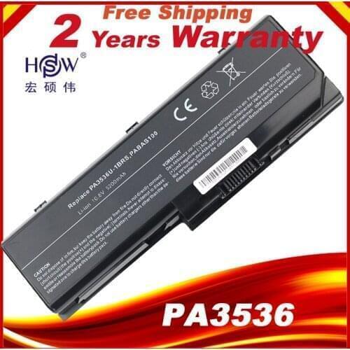 HSW 5200mAh Battery for Toshiba PA3536 PA3536U PA3536U-1BAS PA3536U-1BRS PA3536U-1BAS PA3536U-1BRS PA3537 PA3537U PA3537U-1BAS fast shipping