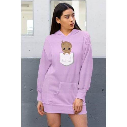 Angemiel Wear Groot Pink Dress Sweatshirt Tunik