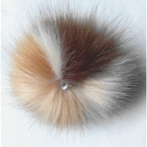 FUYIER 12CM Big Pompon Faux Rabbit Fox fur Ball Pendant for Cap Clothing For Chain Bag Chain Curtain Tassel Handmade Crafts Gift