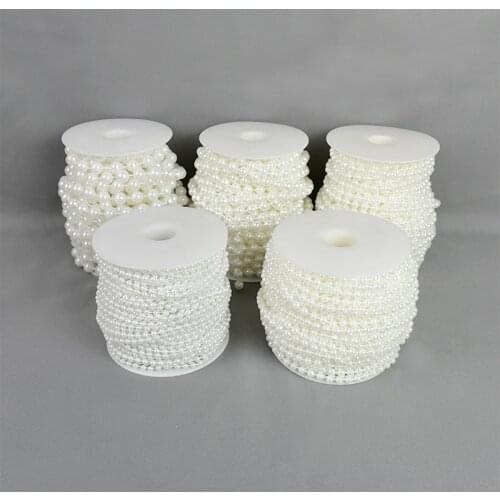 3Meters 4mm 5mm 6mm 8mm 10mm 12mm Artificial Pearl Beads DIY Brides Headgear Craft Sewing Accessories Wedding Party Decor