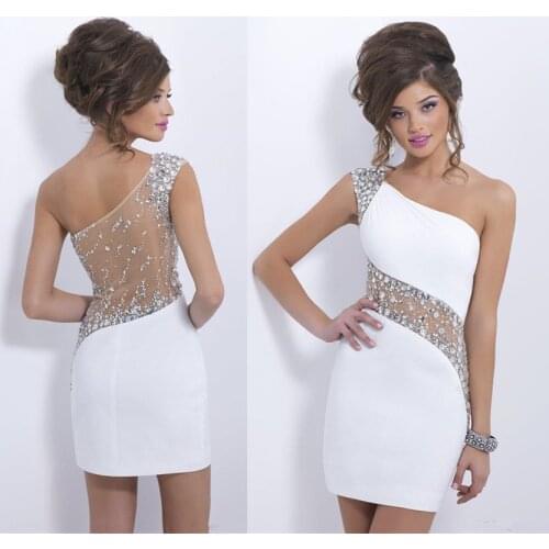 DLASSDRESS Womens One Shoulder Cocktail Dresses