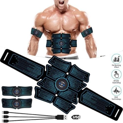 EMS Muscle Electro Stimulator Gym Electrostimulator Abdominal Electric Massager Training Apparatus Fitness Machine Building Body