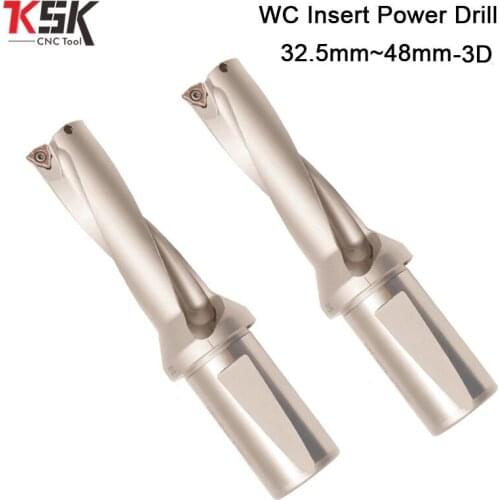 Free delievery jet ZD03 32.5mm -48mm WC Drill Type For 3D power U Drilling Shallow Hole indexable indexable insert drills