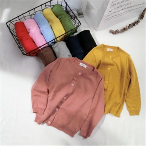 Baby Boys Girls Cardigan Autumn Cotton Sweater Top Baby Children Clothing Boys Girls Knitted Cardigan Sweater Kid Spring Clothes