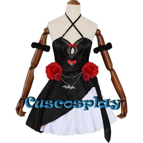 Game Azur Lane HMS Vampire Cosplay Costume Lolita Dress Lana Roi Blessed Wedding Black Dress Female Girls Halloween Costumes