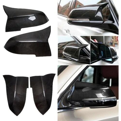 For BMW F20 F21 F22 F23 F30 F31 F32 F34 Car Rearview Rear View Mirror Covers Real Carbon Fiber Cover Mirror Protection Cap