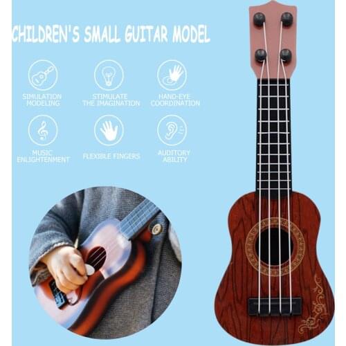 Mini Guitar 4 Strings Classical Ukulele Guitar Toy Musical Instruments for Kids Children Beginners Early Education Small Gui Toy