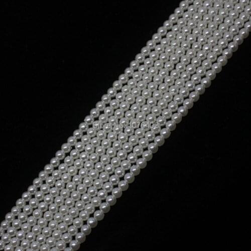 Mini. order is $7!Wholesales 2200pcs,4mm White Plastic Pearl Round Loose Beads
