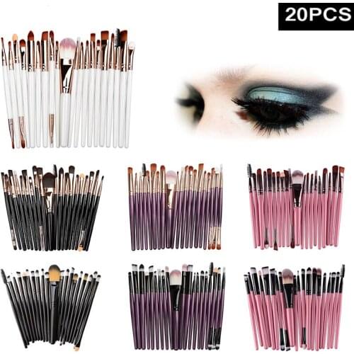 20Pcs Makeup Brush Set Eyeshadow Blending Foundation Powder Eyebrow Blush Double Head Brushes Beauty Make Up Kit Tool