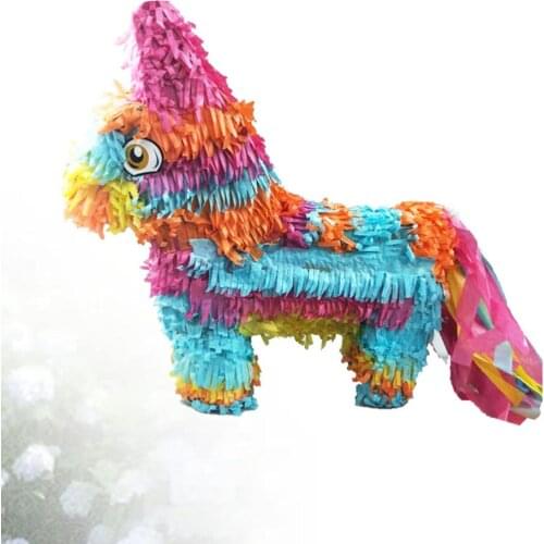 Pinata Rainbow Donkey Shape Game Props Sugar Beat Creative Decoration for Children Birthday Party