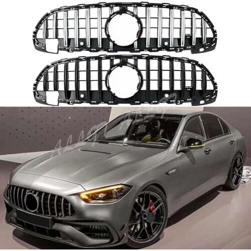 Front Racing Facelift Grill Upper Bumper Grilles Fit For Mercedes-Benz W206 C-Class 2021
