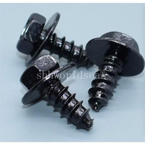 Shhworldsea 100PCS black zinc plated screws For Toyota Car Metal Clip Automotive Fastener Screw Auto Metal Retainer Clips