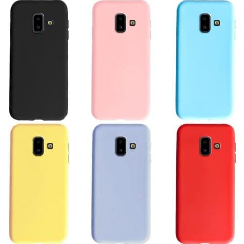 Silicone Case For Samsung Galaxy J6 Plus Candy Color Soft TPU Back Cover Phone Case For Samung J6 2018 J600F J6 Plus J610F Cases