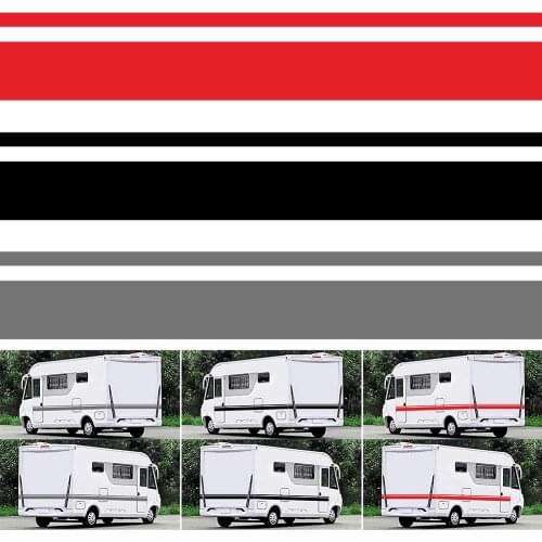 Stylish 5PCS Motorhome Vinyl Stripes Graphics Stickers Decals Camper Van Car Stripes SUV Bumper Decal 2Pcs Car Body Dropship