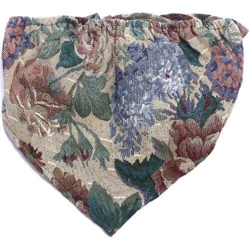 066C Women Sexy Strapless Bustier Crop Top Floral Jacquard Backless Corset Camisole