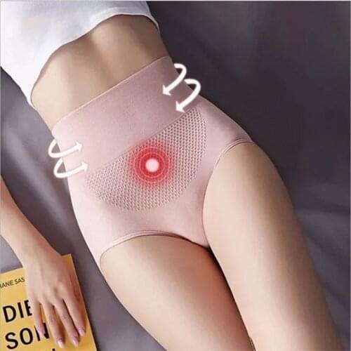 Womens High-Waist Seamless Shapewear Panties Tummy Control Body Shaper Slimming Knickers Black Gray Underpants Panties 2021