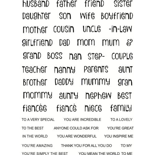 11x16 English Transparent Clear Stamps Silicone Seals for DIY scrapbooking photo album Card Making