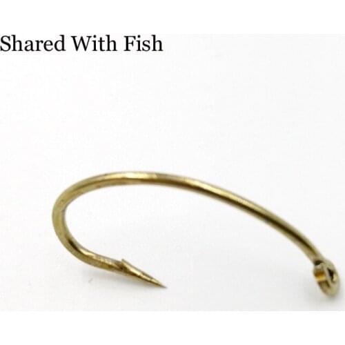 15PCS/Lot 6# Bug Fly Tying Scuds Shrimp Caddis Nymph Dry Barbed and barbed Hook Copper Color Fly Fishing Hooks Material