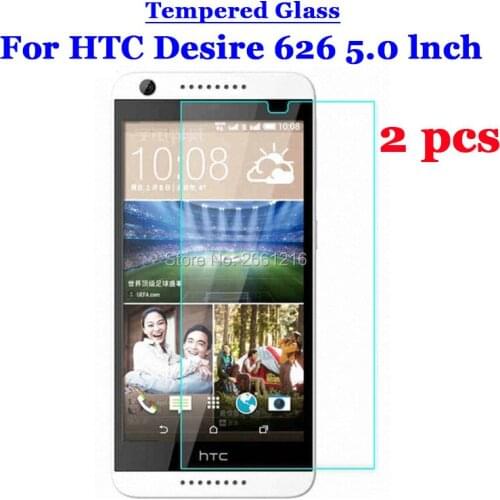 2 Pcs/Lot For HTC 626 Tempered Glass 9H 2.5D Premium Screen Protector Film For HTC Desire 626 626W 626D 626G 626G+ 626S 5.0"