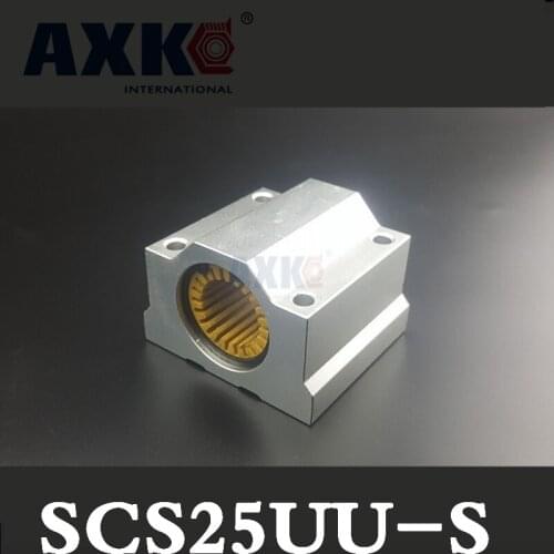 2021 High Quality Sc25uu Scs25uu-s For 25mm Shaft Guide Rail Linear Bearing Block With Lm25uu-s Engineering Plastic Low Noise