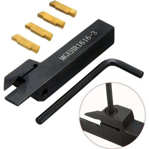 4Pcs MGMN300 Carbide Inserts W/ MGEHR1616-3 CNC Lathe Tool Holder Boring Bar Suitable For Semi-finishing Finishing