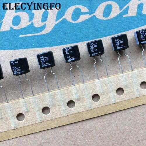 20pcs 220uF 10V RUBYCON MS7 Series 8x7mm 10V220uF Aluminum Electrolytic Capacitor