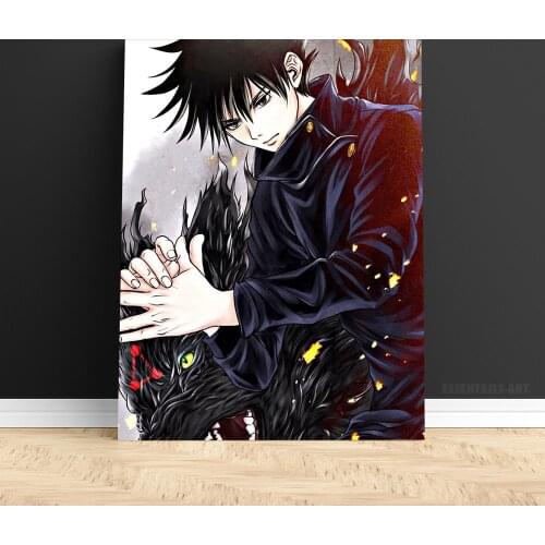 Megumi Fushiguro Jujutsu Kaisen Anime Decoration Print Home Decor Canvas Painting Bedroom Study Living Room Wall Art Poster